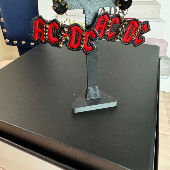 Handmade AC/DC Earrings – Rock Band Statement Jewelry - Picture 2 of 3